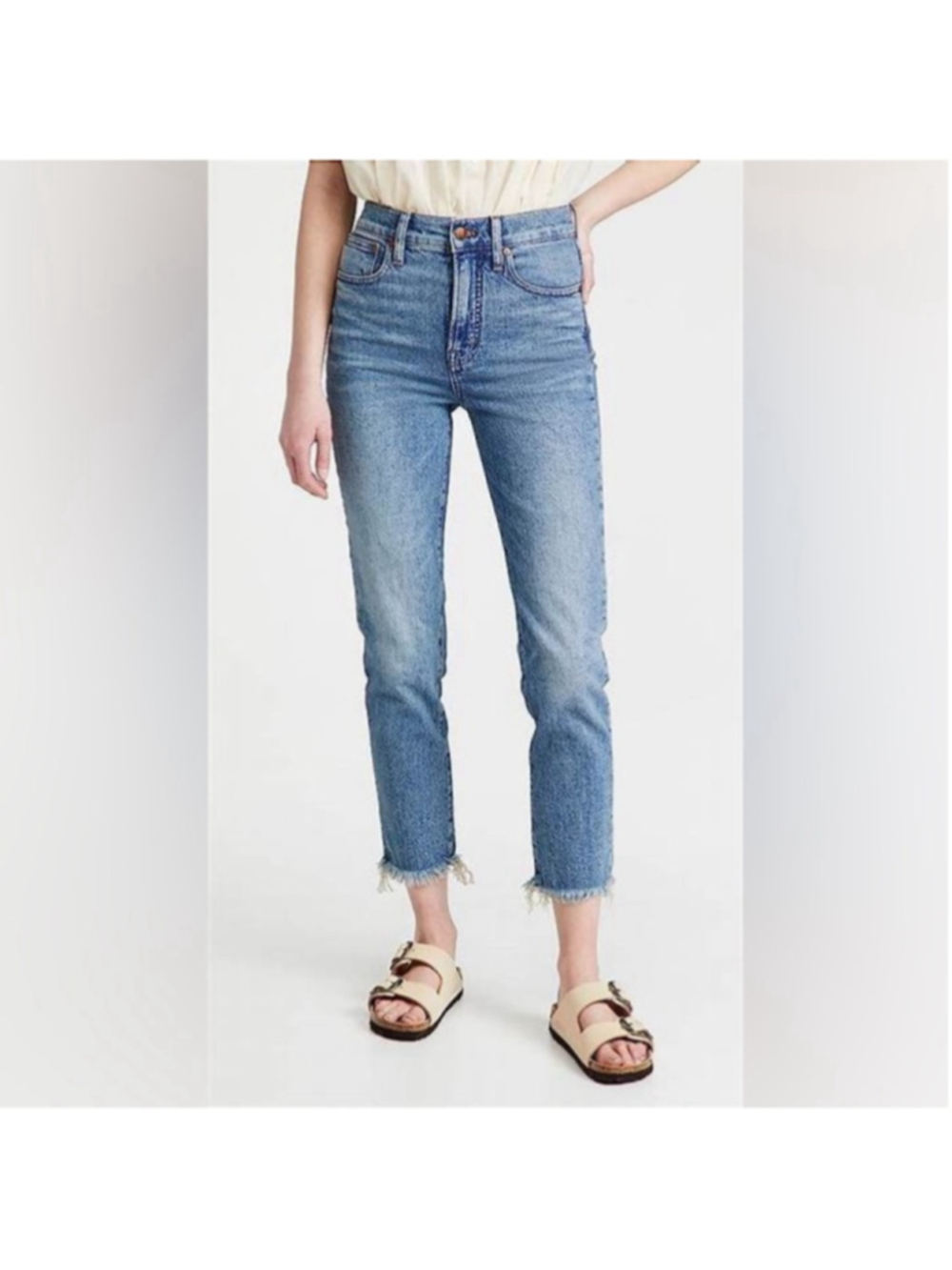 Madewell the perfect vintage Jean frayed hem classic preppy boho luxury sz 27